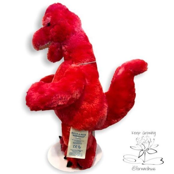 Build A Bear Red & White Tie Dye Brachiosaurus - Picture 3 of 8